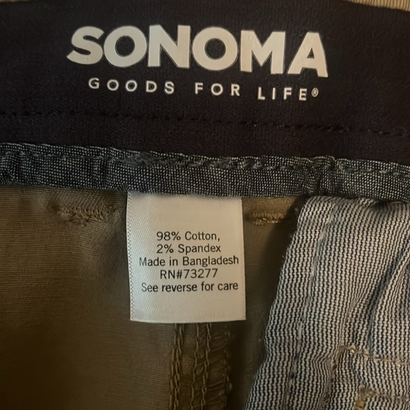 NWT Sonoma Straight leg Khaki pants with Flexwear size 38x32 - Picture 7 of 7
